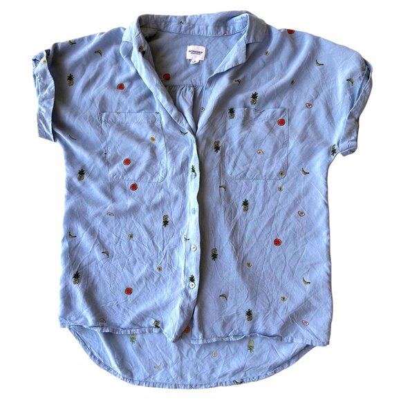 Workshop Republic Clothing Shirt Sz S Blue Collared Button Chest Pockets… - Picture 4 of 12